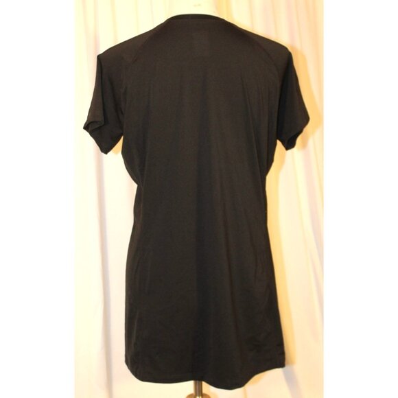 Nike Pro Womens XL Combat Dri-Fit Fitted V-neck Athletic Shirt BLACK Gym Workout - Picture 3 of 5